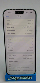 APPLE IPHONE 16 PRO MAX 512GB UNLOCKED NETWORK - WITH CASE